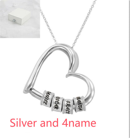 Personalized Heart Necklace for Women – Custom Name Pendant Jewelry Gift