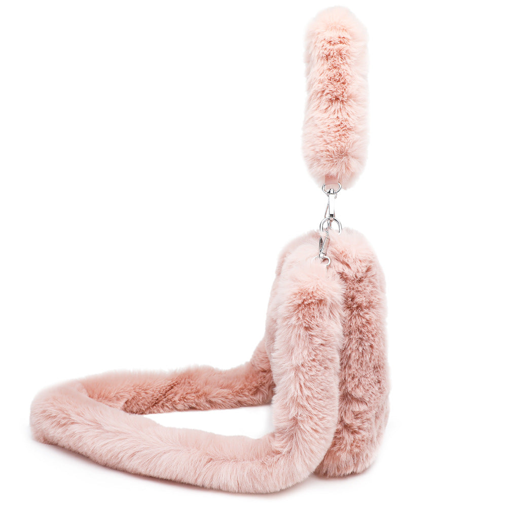 Fluffy Plush Shoulder Bag – Cozy Autumn & Winter Tote for Women