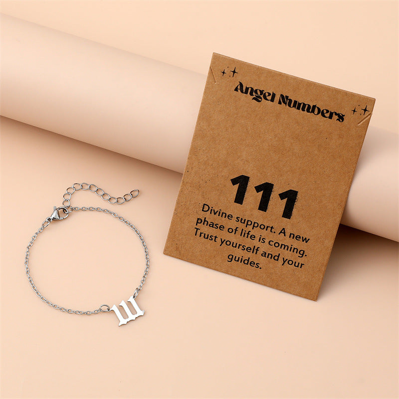 Angel Engraved Stainless Steel Bracelet for Women – Creative Spiritual Jewelry