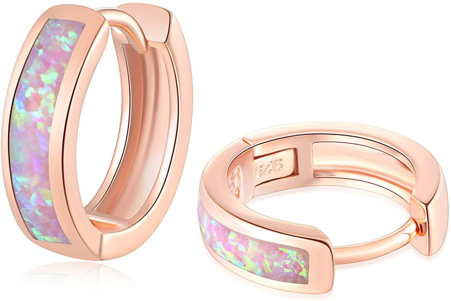 Small Platinum-Plated Hoop Earrings for Women – Minimalist Jewelry