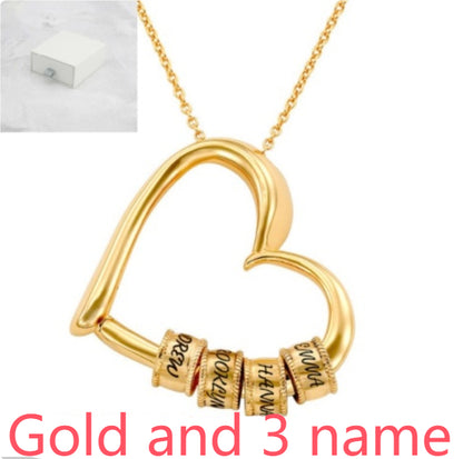 Personalized Heart Necklace for Women – Custom Name Pendant Jewelry Gift