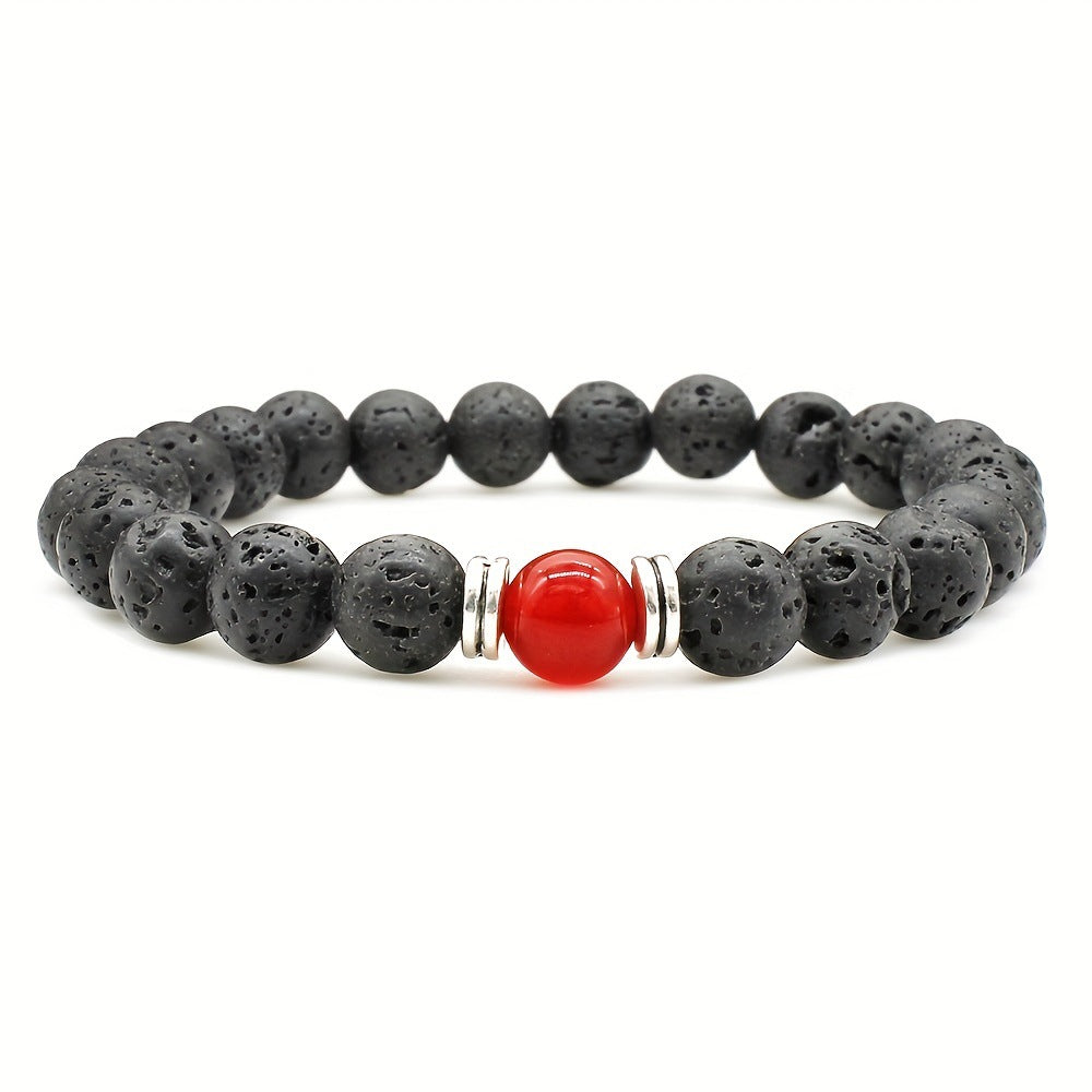Trendy Volcanic Rock Bracelet – Unisex Natural Stone Jewelry