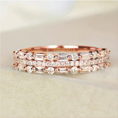 Multilayer Full Finger Ring – Three‑Layer Fine Circle Line Jewelry for Women