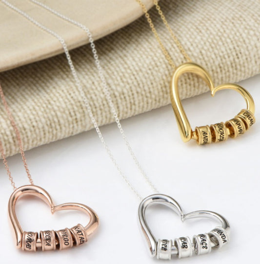 Personalized Heart Necklace for Women – Custom Name Pendant Jewelry Gift