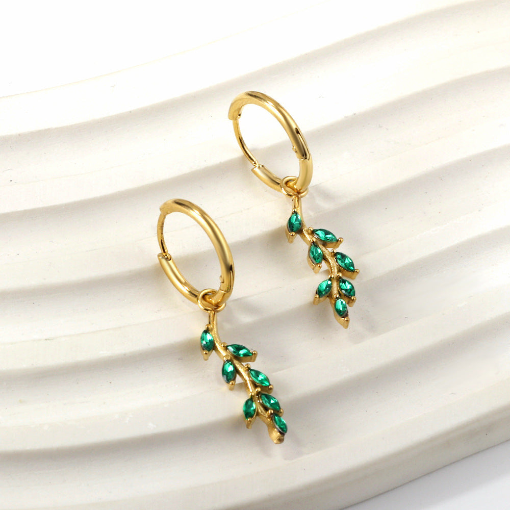 Emerald Stud Earrings for Women – Elegant Green Gem Jewelry