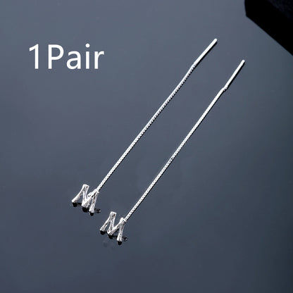 26-Letter Drop Earrings in 925 Sterling Silver – Minimalist Jewelry for Women