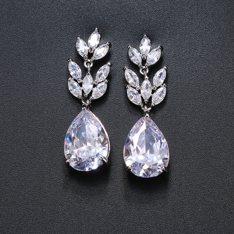 Bohemian Long Zircon Drop Earrings for Women – Minimalist Statement Jewelry