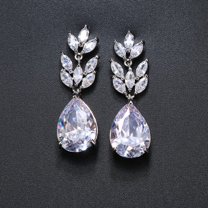 Bohemian Long Zircon Drop Earrings for Women – Minimalist Statement Jewelry