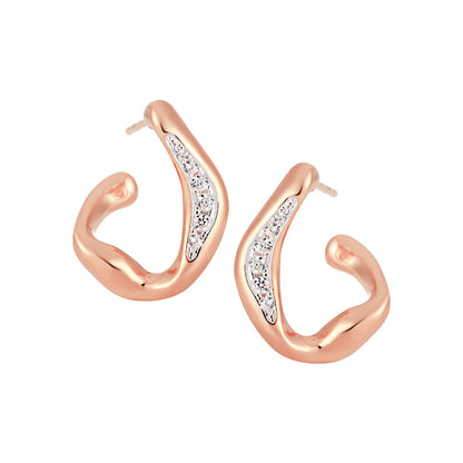 Irregular Diamond Stud Earrings – Minimalist Luxury for Women