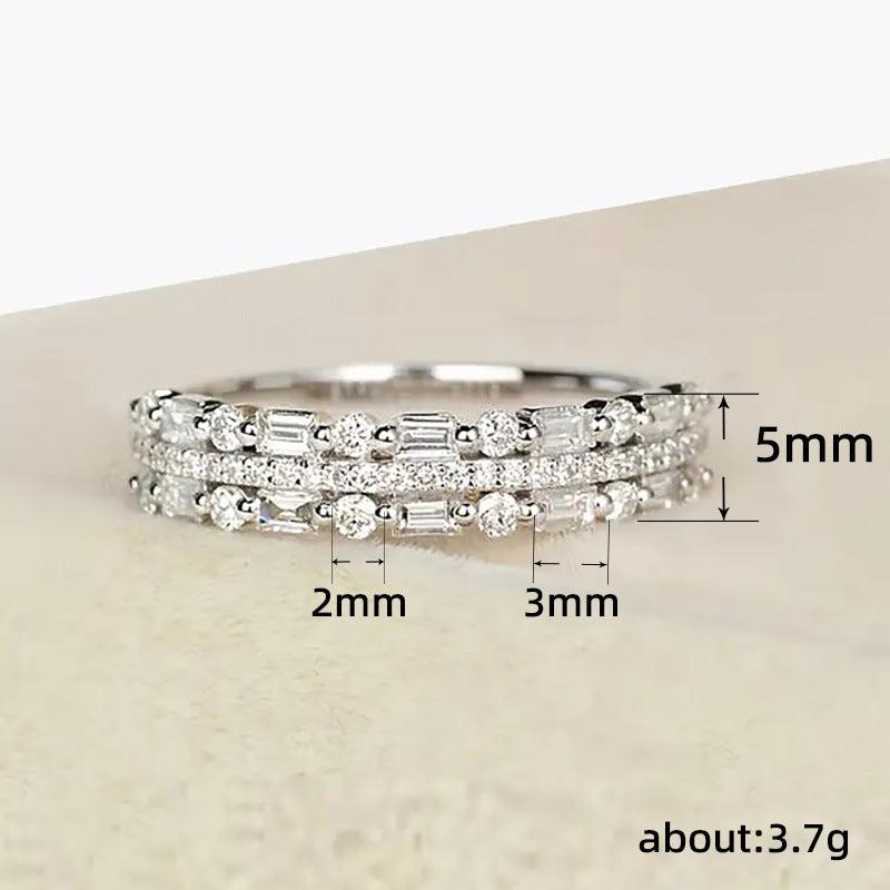Multilayer Full Finger Ring – Three‑Layer Fine Circle Line Jewelry for Women