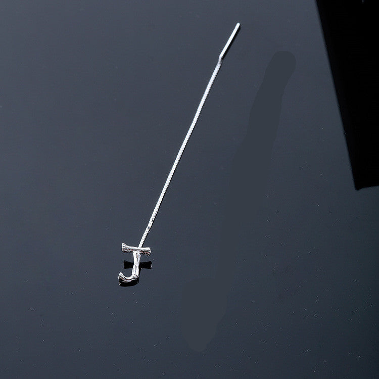 26-Letter Drop Earrings in 925 Sterling Silver – Minimalist Jewelry for Women