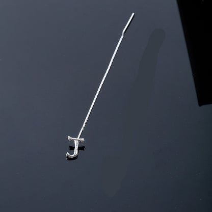 26-Letter Drop Earrings in 925 Sterling Silver – Minimalist Jewelry for Women