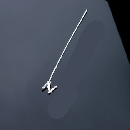 26-Letter Drop Earrings in 925 Sterling Silver – Minimalist Jewelry for Women