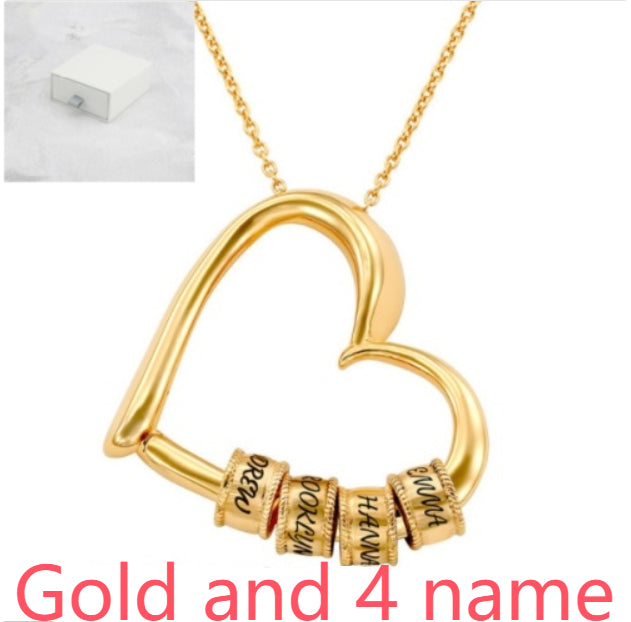 Personalized Heart Necklace for Women – Custom Name Pendant Jewelry Gift