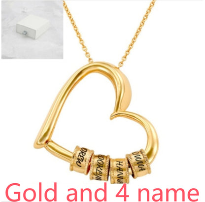 Personalized Heart Necklace for Women – Custom Name Pendant Jewelry Gift