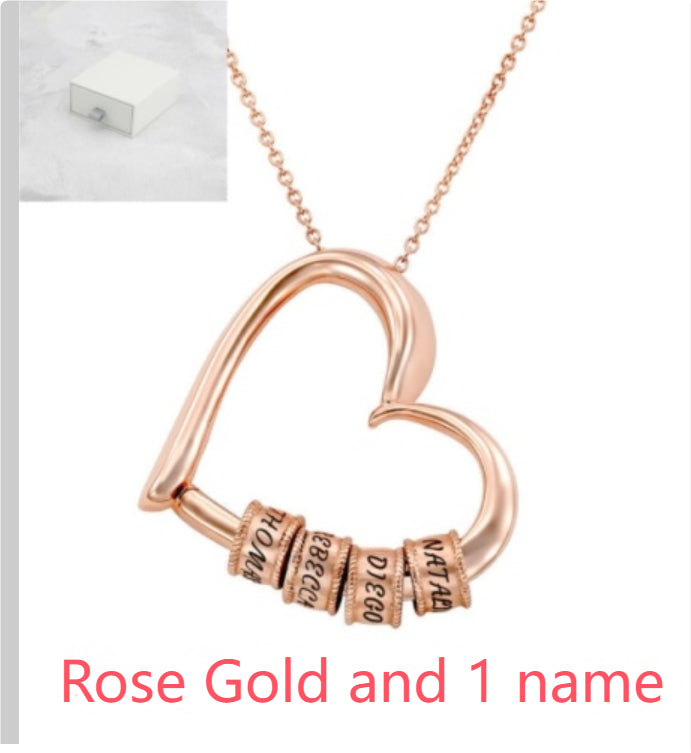 Personalized Heart Necklace for Women – Custom Name Pendant Jewelry Gift