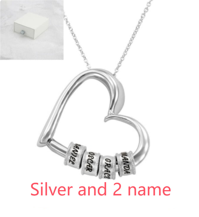 Personalized Heart Necklace for Women – Custom Name Pendant Jewelry Gift