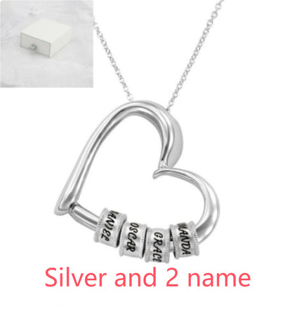 Personalized Heart Necklace for Women – Custom Name Pendant Jewelry Gift