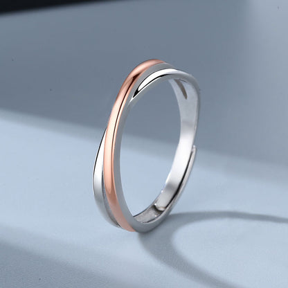 925 Sterling Silver Twin Knot Couple Rings – Matching Rings for Men & Women