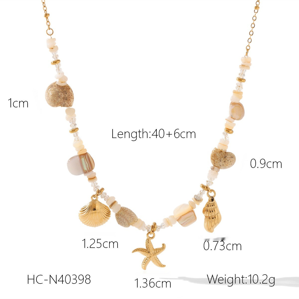 Stainless Steel Conch & Starfish Shell Bracelet for Women – Elegant Beach Jewelry