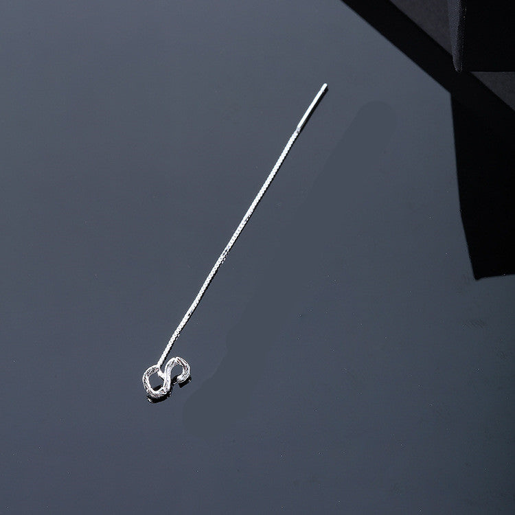 26-Letter Drop Earrings in 925 Sterling Silver – Minimalist Jewelry for Women