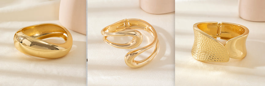 Personalized Hammered Gold Bracelet for Women – Unique Textured Jewelry