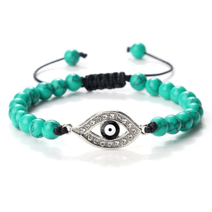 Devil’s Eye Micro Zircon-Inlaid Bracelet for Women – Elegant Protective Jewelry