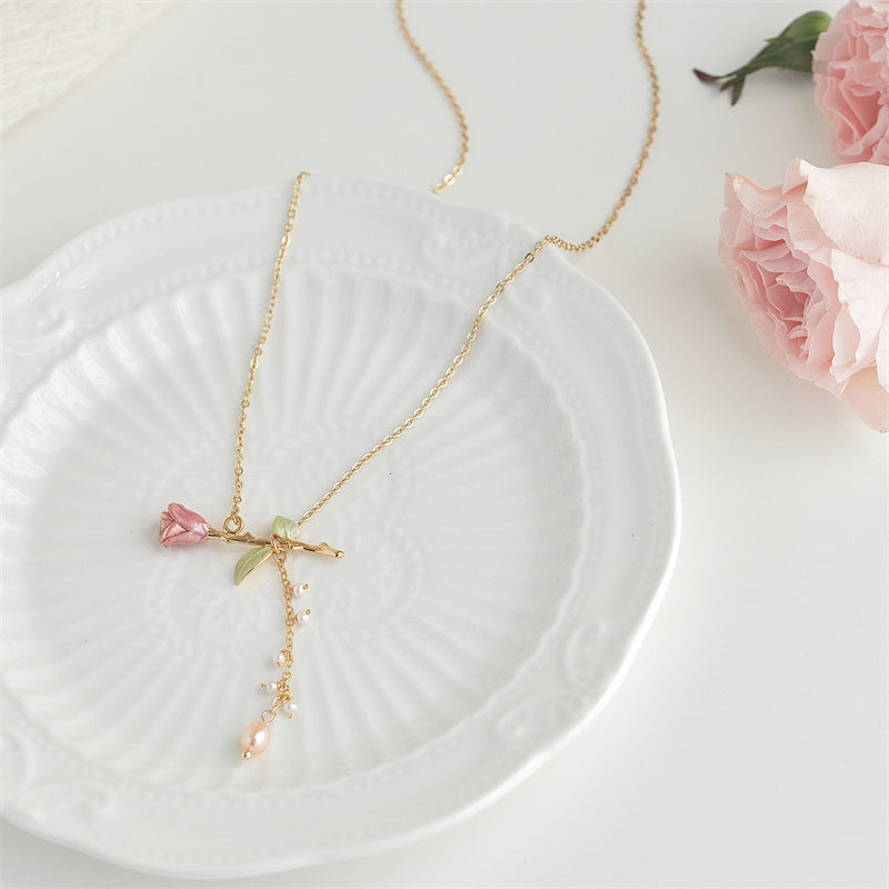 Women’s Vintage French Necklace – Chic Collarbone Jewellery Gift