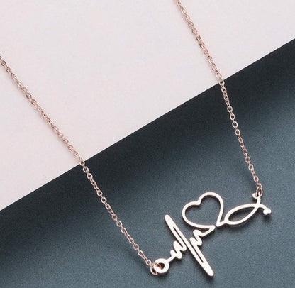 Heartbeat Love Heart Necklace for Women – Elegant Romantic Jewelry