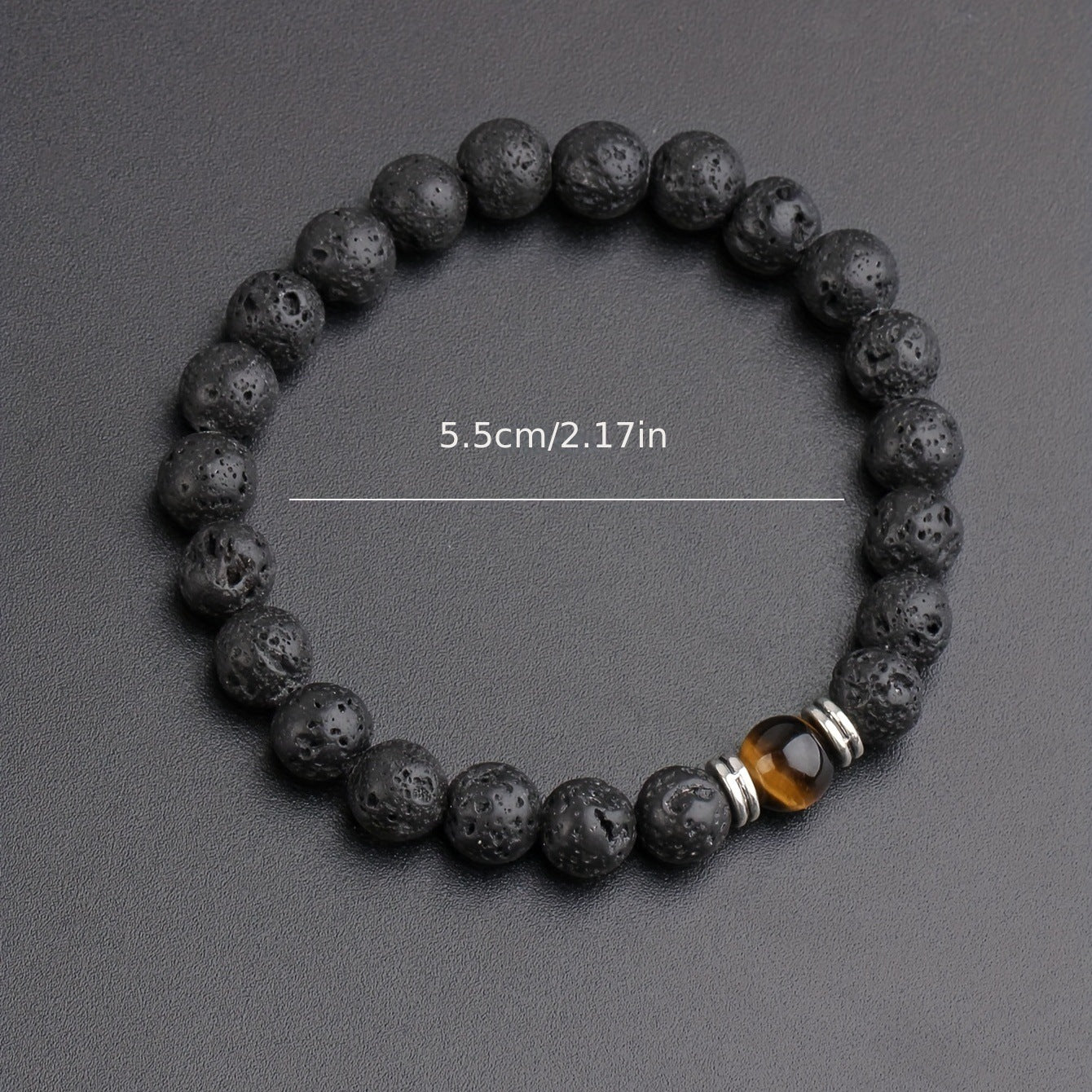 Trendy Volcanic Rock Bracelet – Unisex Natural Stone Jewelry