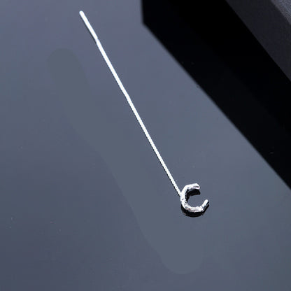 26-Letter Drop Earrings in 925 Sterling Silver – Minimalist Jewelry for Women