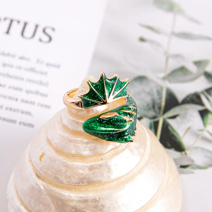 Boho Dragon Wing Ring – Adjustable Blue, Green, Pink & Red Jewelry for Women