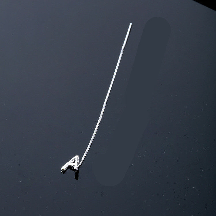 26-Letter Drop Earrings in 925 Sterling Silver – Minimalist Jewelry for Women