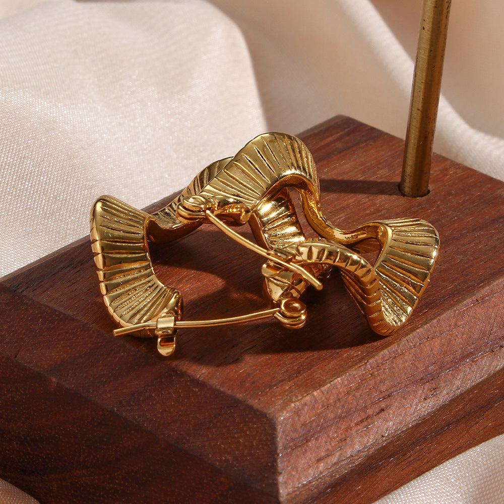 Unique Alien-Inspired 18K Gold-Plated Earrings for Women