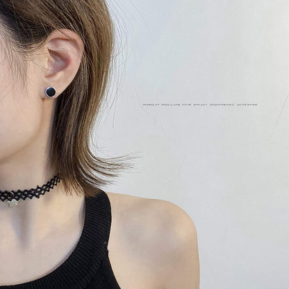 Unisex Punk Stainless Steel Stud Earrings – Hip Hop Style