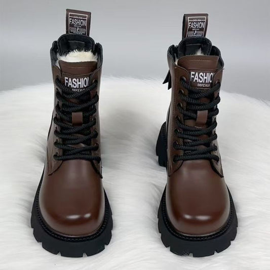 Womens Stylish Padded Insulated Boots With Thick Soles