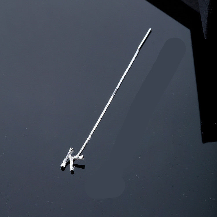 26-Letter Drop Earrings in 925 Sterling Silver – Minimalist Jewelry for Women