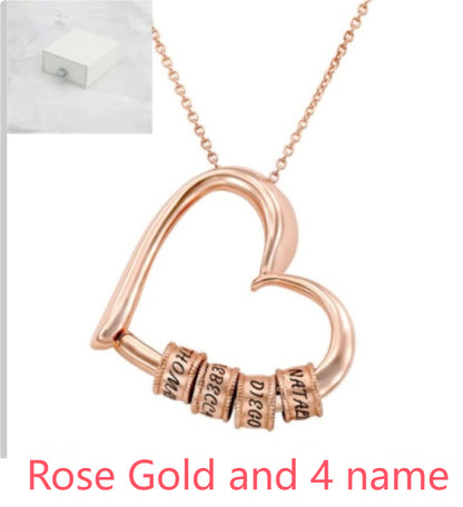 Personalized Heart Necklace for Women – Custom Name Pendant Jewelry Gift