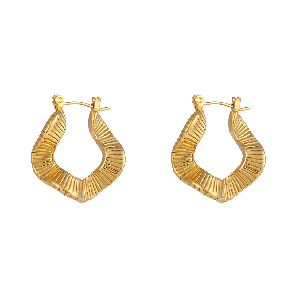Unique Alien-Inspired 18K Gold-Plated Earrings for Women