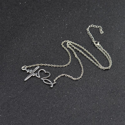 Heartbeat Love Heart Necklace for Women – Elegant Romantic Jewelry