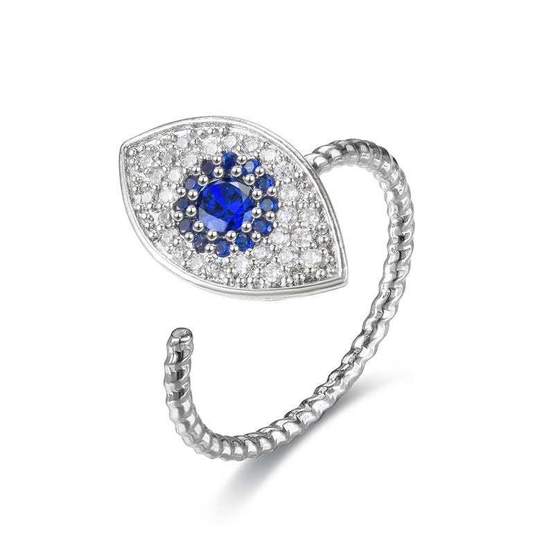 Turnable Eye & Flower Ring – Anxiety Relief Fidget Spinner Jewelry for Women