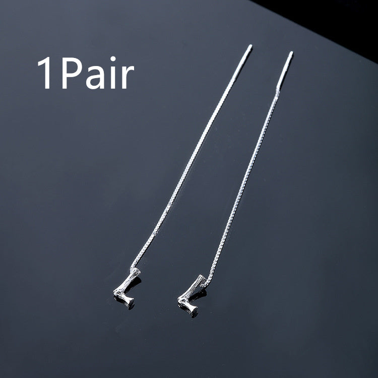 26-Letter Drop Earrings in 925 Sterling Silver – Minimalist Jewelry for Women