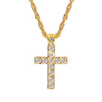 Unisex Cross Pendant Necklace – Hip Hop Rope Chain Jewelr