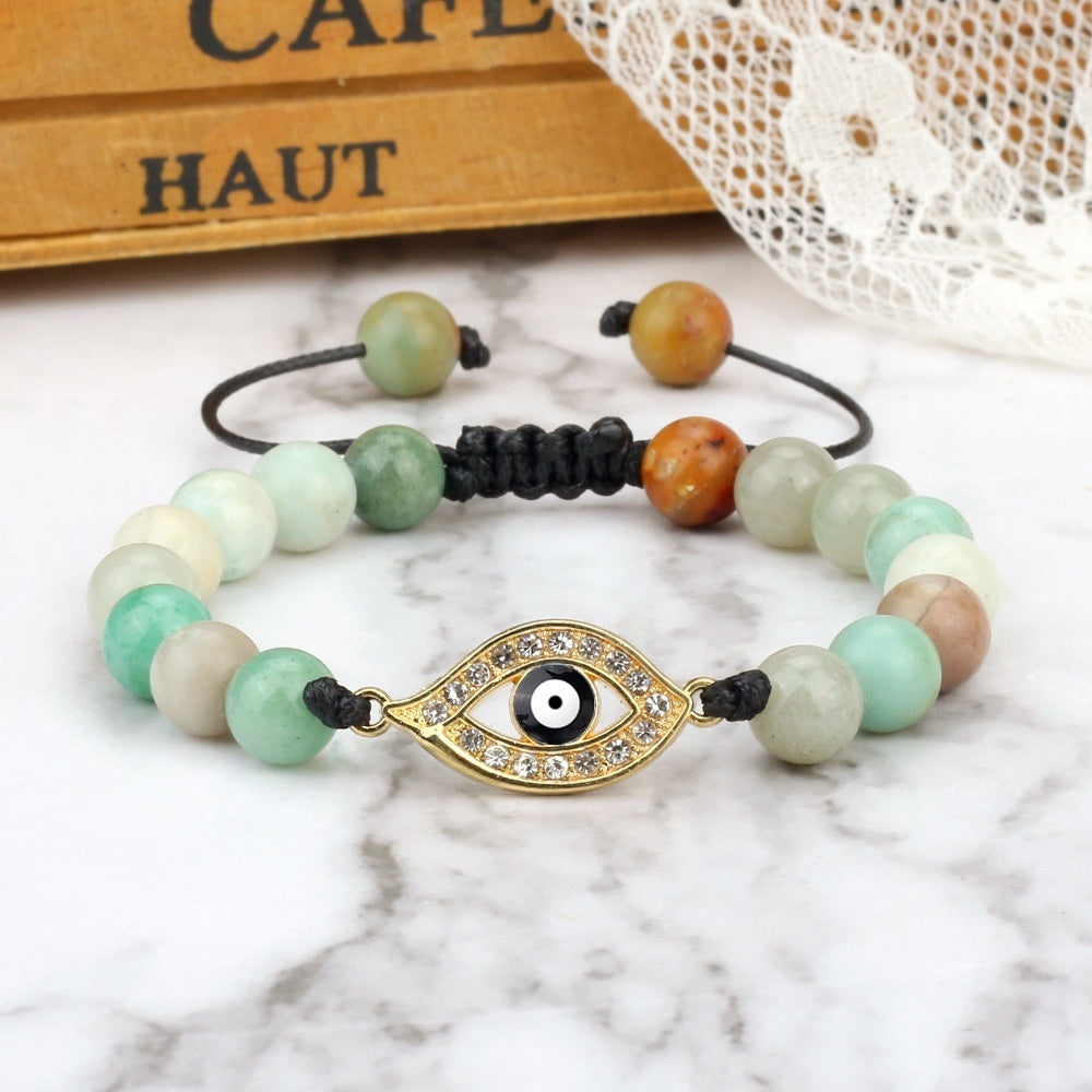 Devil’s Eye Micro Zircon-Inlaid Bracelet for Women – Elegant Protective Jewelry