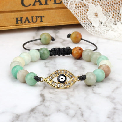 Devil’s Eye Micro Zircon-Inlaid Bracelet for Women – Elegant Protective Jewelry