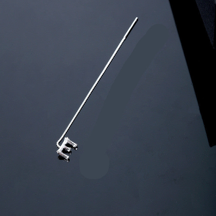 26-Letter Drop Earrings in 925 Sterling Silver – Minimalist Jewelry for Women