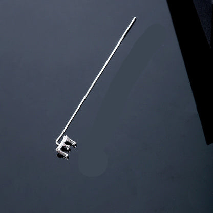 26-Letter Drop Earrings in 925 Sterling Silver – Minimalist Jewelry for Women