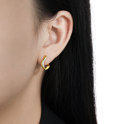 Irregular Diamond Stud Earrings – Minimalist Luxury for Women