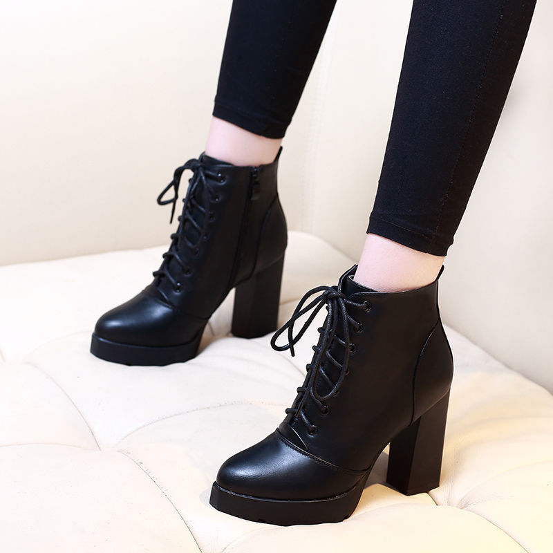 New High-heeled British-style Versatile Korean-style Boots