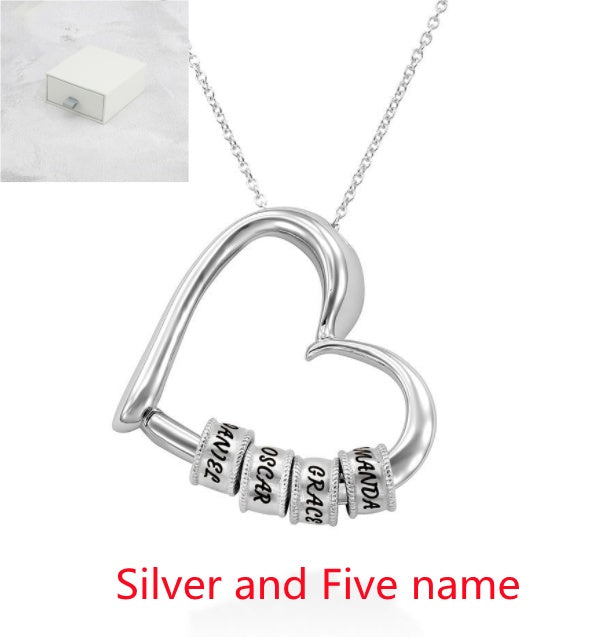 Personalized Heart Necklace for Women – Custom Name Pendant Jewelry Gift